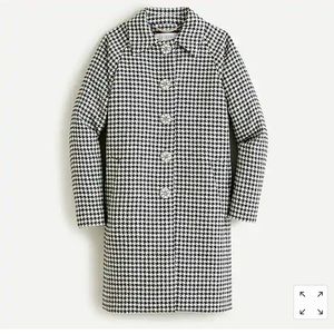 Collection car coat in houndstooth English wool 00